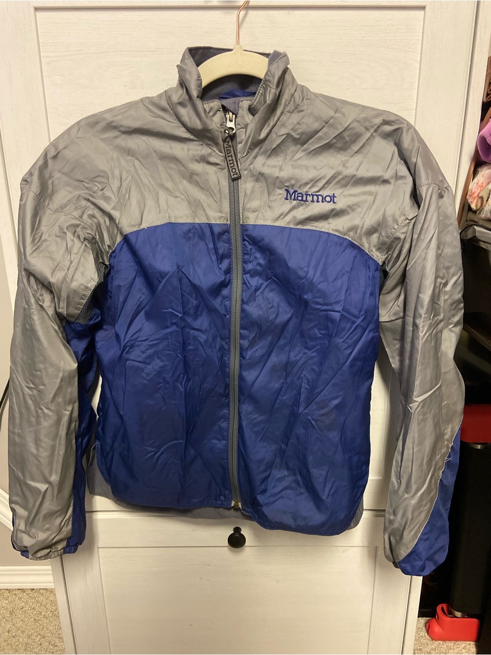 Marmot Women's Blue and Gray Lightweight Windbreaker Jacket - Picture 3 of 4